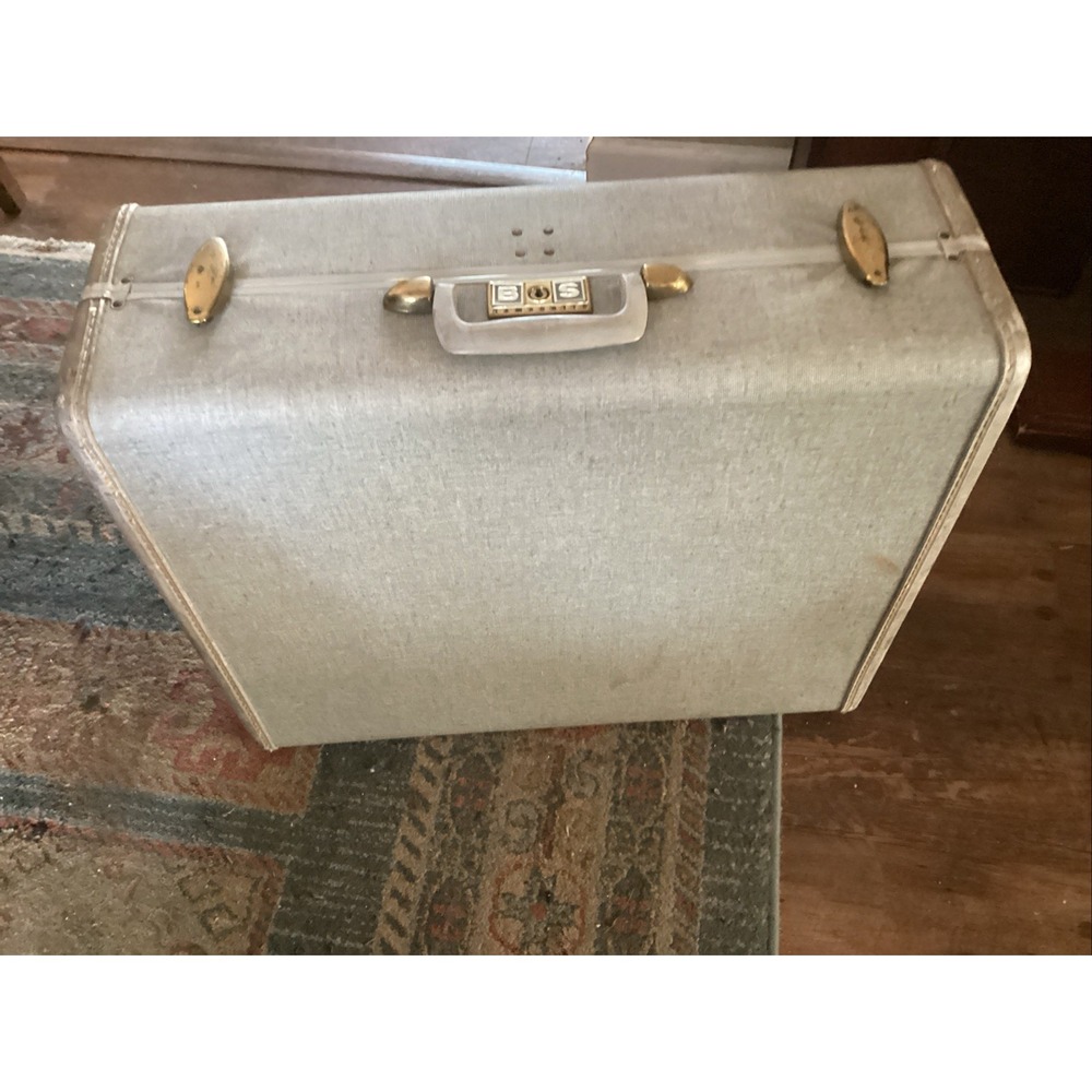 Vintage Samsonite Powder Blue Hard Case Suitcase Luggage Style 4251 1960s
